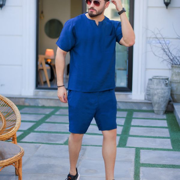 
                                    تیشرت شلوارک Zara (سرمه ای) کد 6047                                                                    