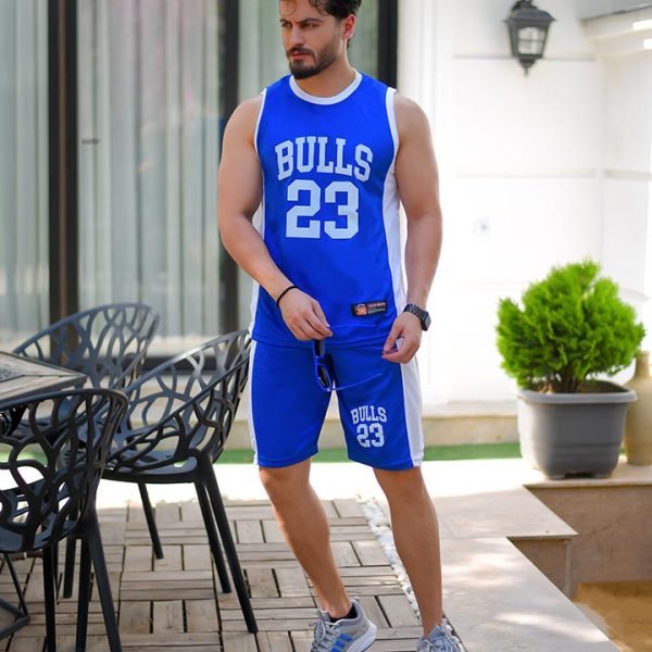 
                                    ست تاپ شلوارک Bulls (آبی) کد 6030                                                                    