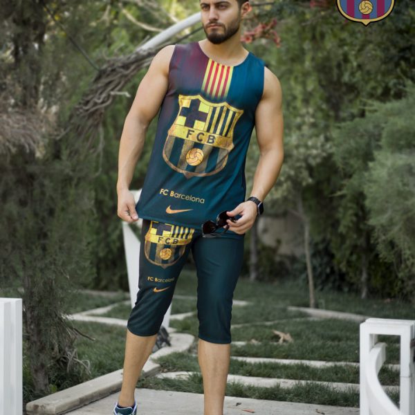 
                                    ست تاپ و شلوارک مردانه barcelona مدل olsxn                                                                    
