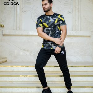 ست تیشرت و شلوار adidas مدل ORIGINAL (زرد)