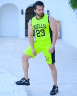 تاپ شلوارک مردانه مدل Bulls (سبز) کد 6339